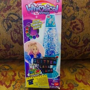 Blue Glitter Lava Lamp - Color Changing Kids Toy